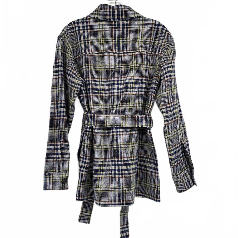Pendleton Blue Green Plaid Wool Belted Shacket | Women’s S Regular - Picture 2 of 6